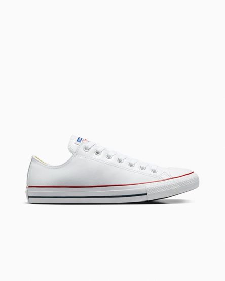 Men's Converse Chuck Taylor All Star Leather Low Top Shoes White | AU 398C5W